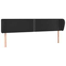 Hoofdbord met randen 203x23x78/88 cm kunstleer zwart 203 x 23 x 78/88 cm Zwart
