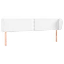 Hoofdbord met randen 203x23x78/88 cm kunstleer wit 203 x 23 x 78/88 cm Wit