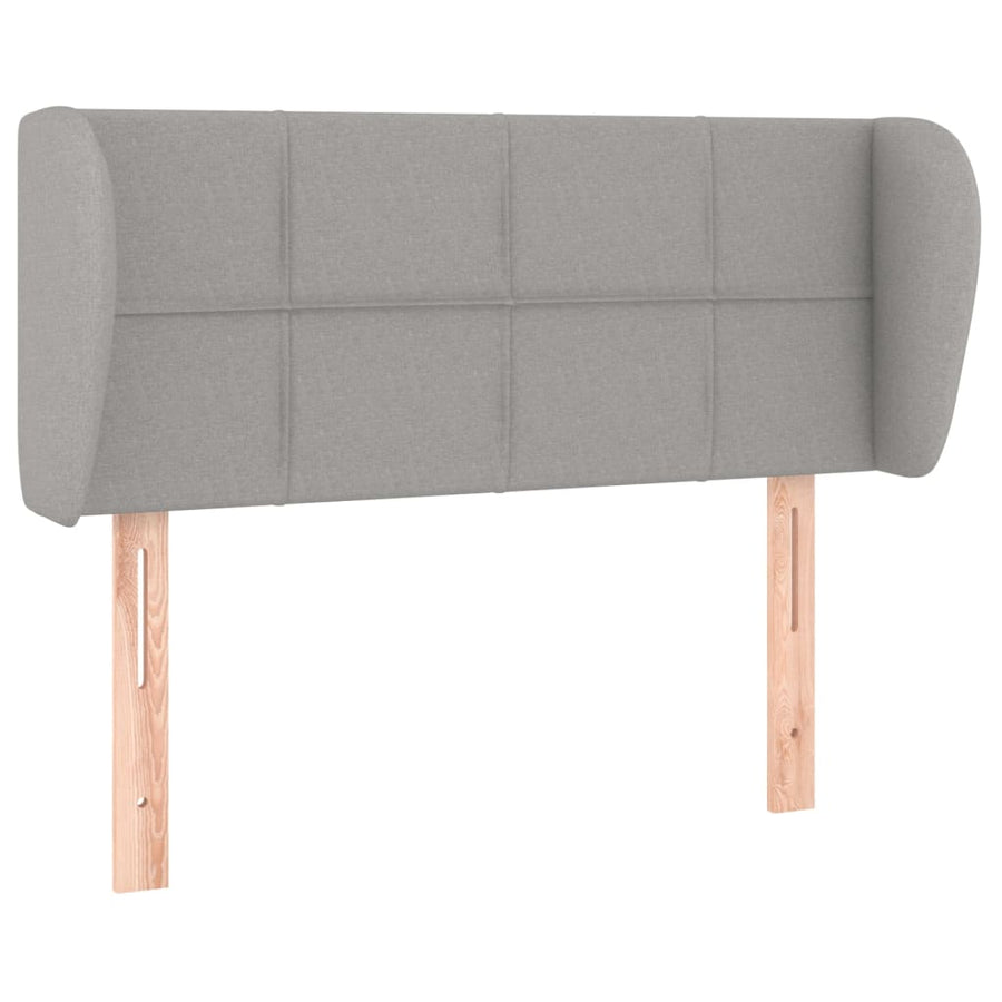 Hoofdbord met randen 83x23x78/88 cm stof lichtgrijs 83 x 23 x 78/88 cm Lichtgrijs