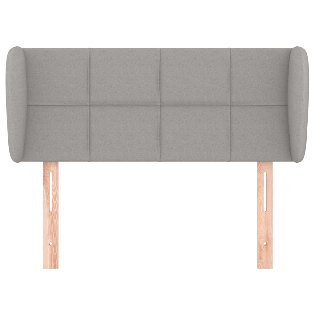 Hoofdbord met randen 83x23x78/88 cm stof lichtgrijs 83 x 23 x 78/88 cm Lichtgrijs