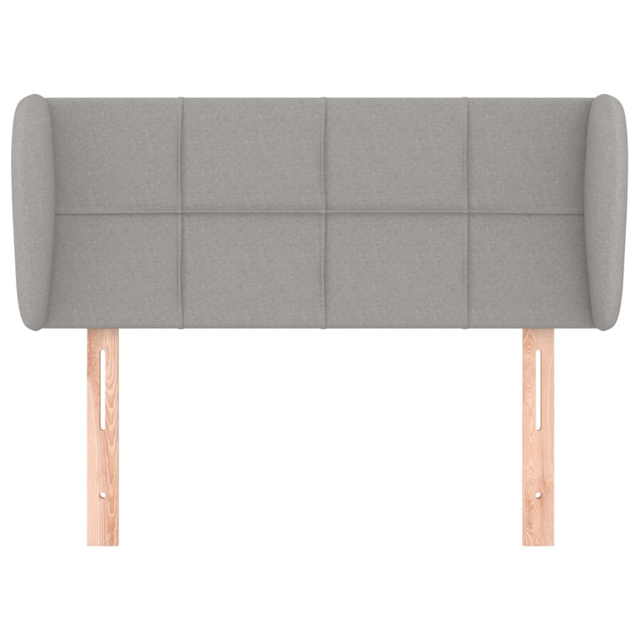 Hoofdbord met randen 83x23x78/88 cm stof lichtgrijs 83 x 23 x 78/88 cm Lichtgrijs