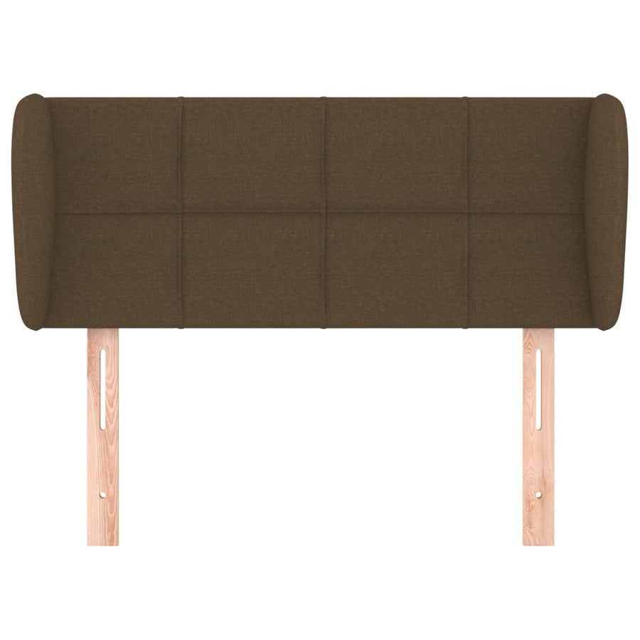 Hoofdbord met randen 83x23x78/88 cm stof donkerbruin 83 x 23 x 78/88 cm Donkerbruin