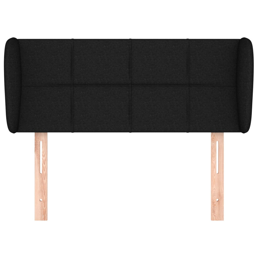 Hoofdbord met randen 93x23x78/88 cm stof zwart 93 x 23 x 78/88 cm Zwart