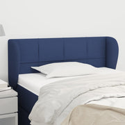 Hoofdbord stof blauw 93x23x78/88 cm