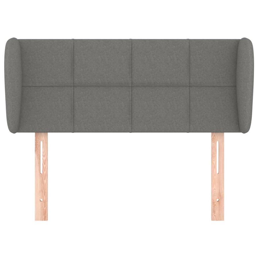 Hoofdbord Met Randen Stof 103 x 23 x 78/88 cm Donkergrijs