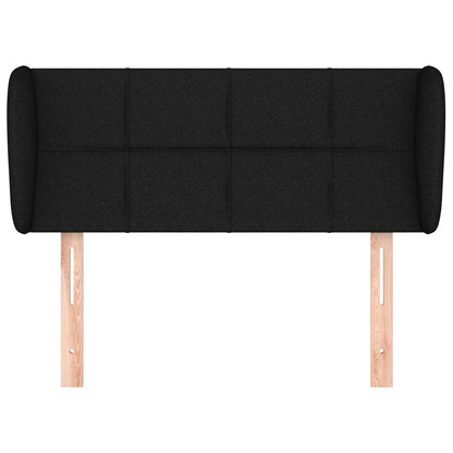 Hoofdbord met randen 103x23x78/88 cm stof zwart 103 x 23 x 78/88 cm Zwart