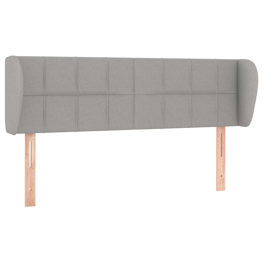 Hoofdbord met randen 147x23x78/88 cm stof lichtgrijs 147 x 23 x 78/88 cm Lichtgrijs