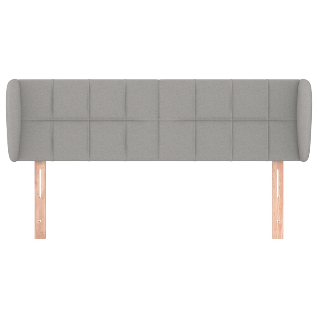 Hoofdbord met randen 147x23x78/88 cm stof lichtgrijs 147 x 23 x 78/88 cm Lichtgrijs