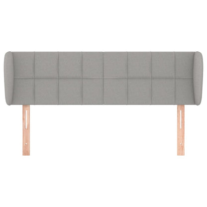 Hoofdbord met randen 147x23x78/88 cm stof lichtgrijs 147 x 23 x 78/88 cm Lichtgrijs
