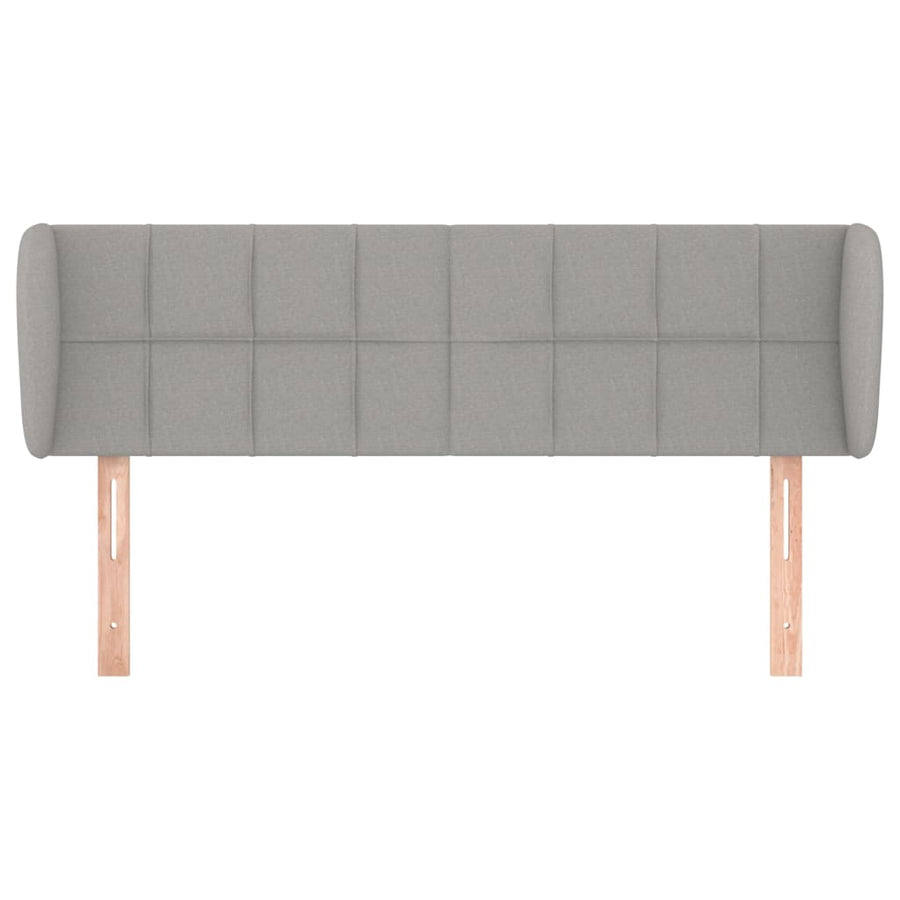 Hoofdbord met randen 147x23x78/88 cm stof lichtgrijs 147 x 23 x 78/88 cm Lichtgrijs