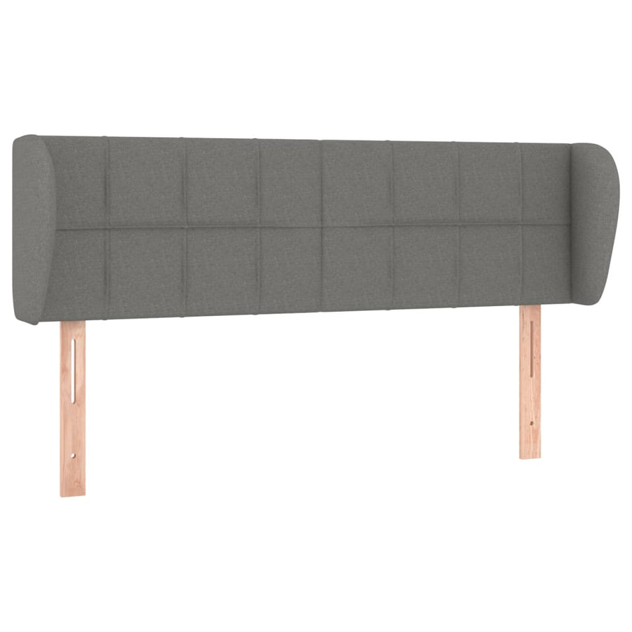 Hoofdbord met randen 147x23x78/88 cm stof donkergrijs 147 x 23 x 78/88 cm Donkergrijs