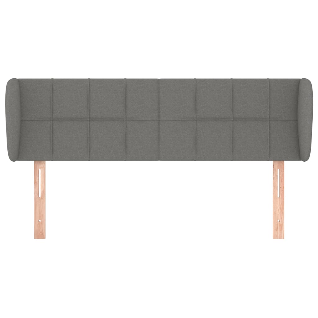 Hoofdbord met randen 147x23x78/88 cm stof donkergrijs 147 x 23 x 78/88 cm Donkergrijs