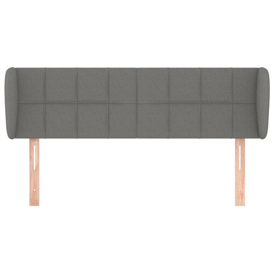Hoofdbord met randen 147x23x78/88 cm stof donkergrijs 147 x 23 x 78/88 cm Donkergrijs