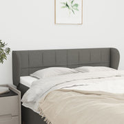 Hoofdbord 147x23x78/88 cm stof donkergrijs