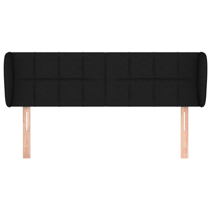 Hoofdbord met randen 147x23x78/88 cm stof zwart 147 x 23 x 78/88 cm Zwart