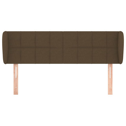 Hoofdbord Met Randen Stof 147 x 23 x 78/88 cm Donkerbruin
