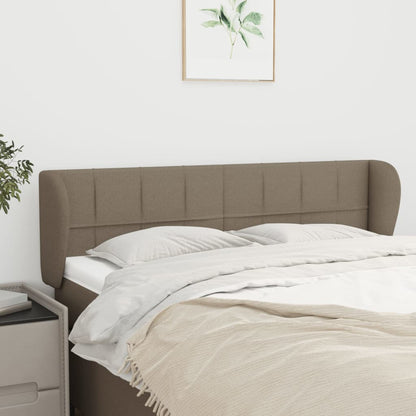 Hoofdbord Met Randen Stof 147 x 23 x 78/88 cm Taupe