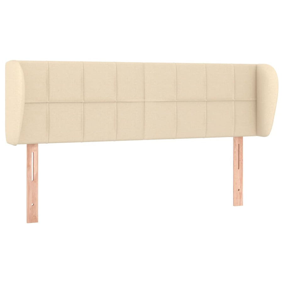 Hoofdbord met randen 147x23x78/88 cm stof crèmekleurig 147 x 23 x 78/88 cm Crème