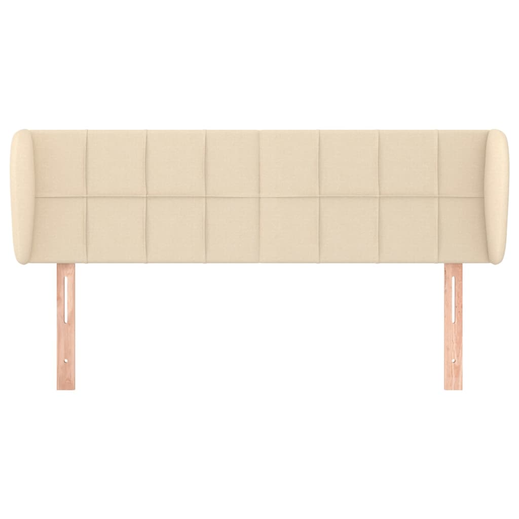 Hoofdbord met randen 147x23x78/88 cm stof crèmekleurig 147 x 23 x 78/88 cm Crème