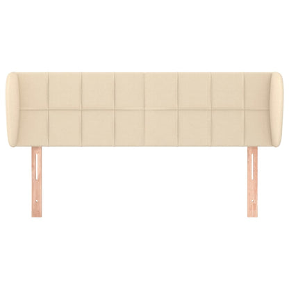Hoofdbord met randen 147x23x78/88 cm stof crèmekleurig 147 x 23 x 78/88 cm Crème