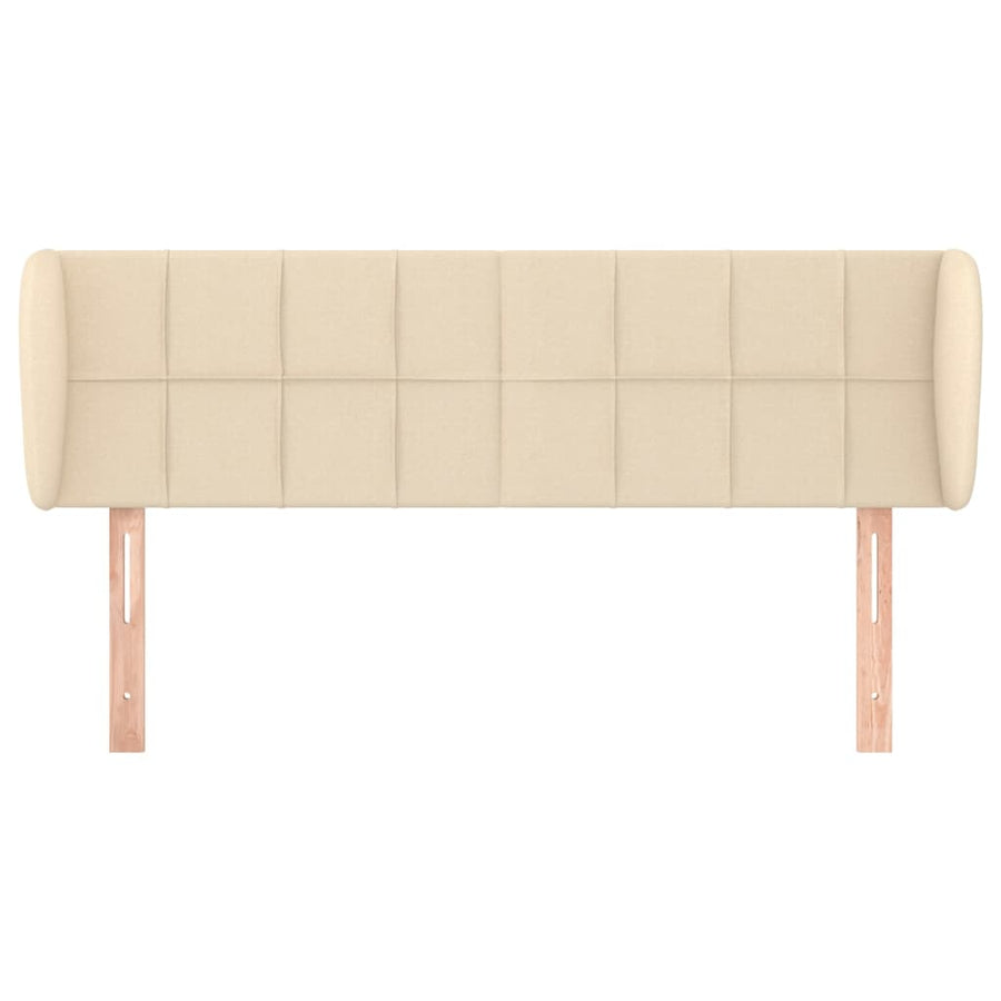 Hoofdbord met randen 147x23x78/88 cm stof crèmekleurig 147 x 23 x 78/88 cm Crème
