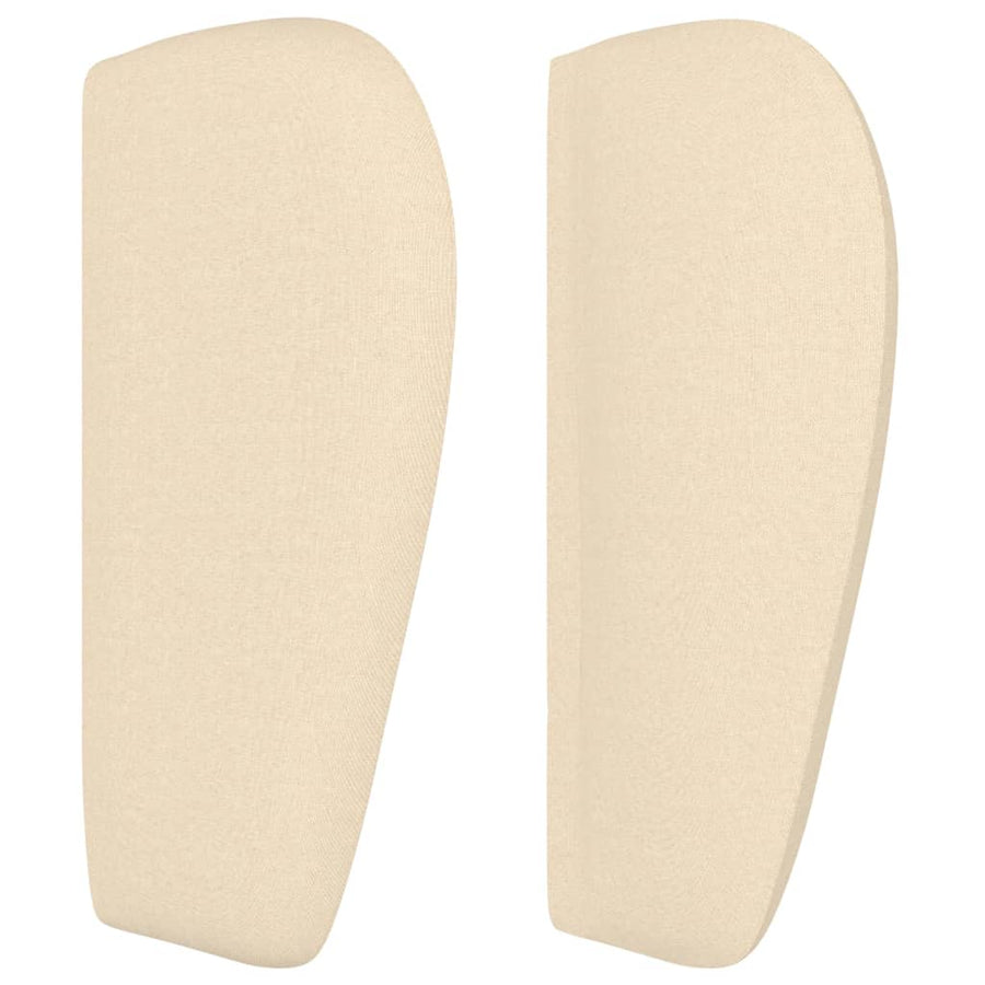 Hoofdbord met randen 147x23x78/88 cm stof crèmekleurig 147 x 23 x 78/88 cm Crème