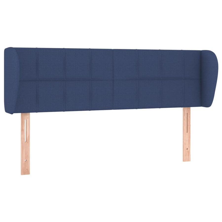 Hoofdbord met randen 147x23x78/88 cm stof blauw 147 x 23 x 78/88 cm Blauw