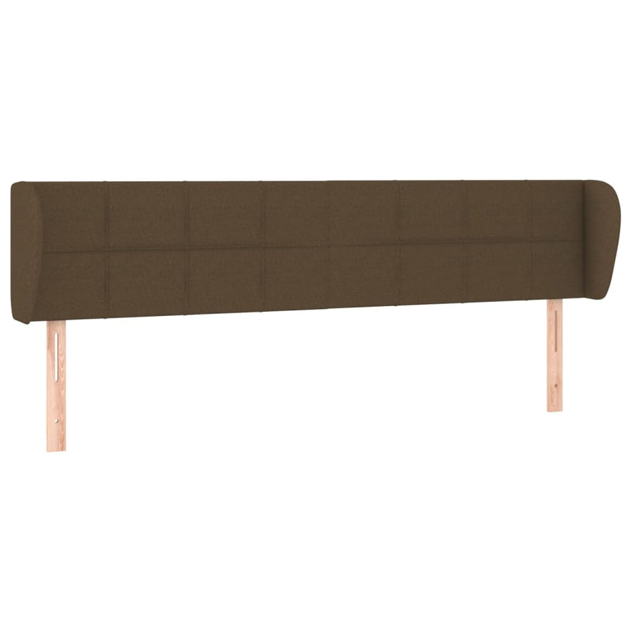Hoofdbord met randen 163x23x78/88 cm stof donkerbruin 163 x 23 x 78/88 cm Donkerbruin