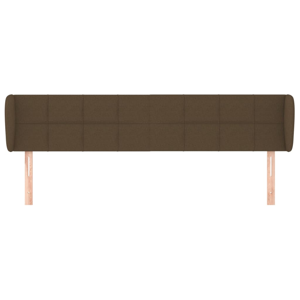 Hoofdbord met randen 163x23x78/88 cm stof donkerbruin 163 x 23 x 78/88 cm Donkerbruin