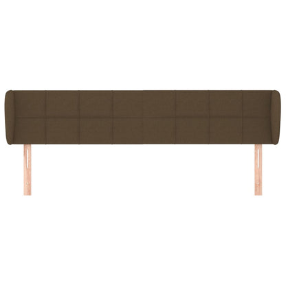 Hoofdbord met randen 163x23x78/88 cm stof donkerbruin 163 x 23 x 78/88 cm Donkerbruin
