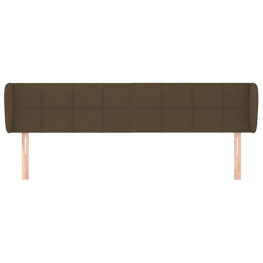 Hoofdbord met randen 163x23x78/88 cm stof donkerbruin 163 x 23 x 78/88 cm Donkerbruin