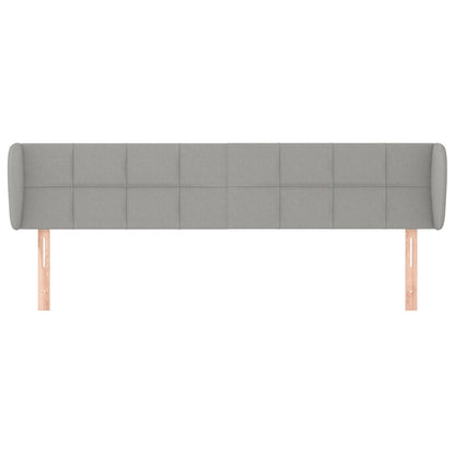 Hoofdbord met randen 183x23x78/88 cm stof lichtgrijs 183 x 23 x 78/88 cm Lichtgrijs