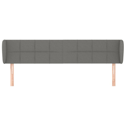 Hoofdbord met randen 183x23x78/88 cm stof donkergrijs 183 x 23 x 78/88 cm Donkergrijs