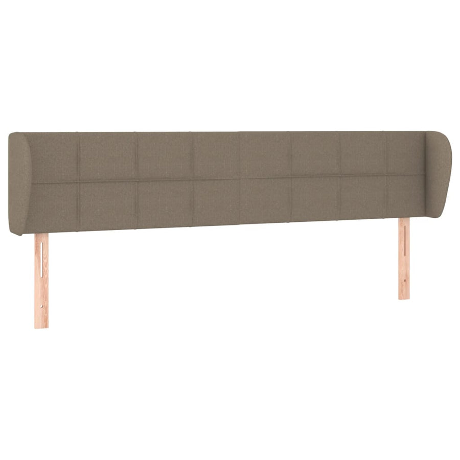 Hoofdbord Met Randen Stof 183 x 23 x 78/88 cm Taupe