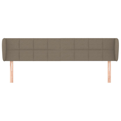 Hoofdbord Met Randen Stof 183 x 23 x 78/88 cm Taupe