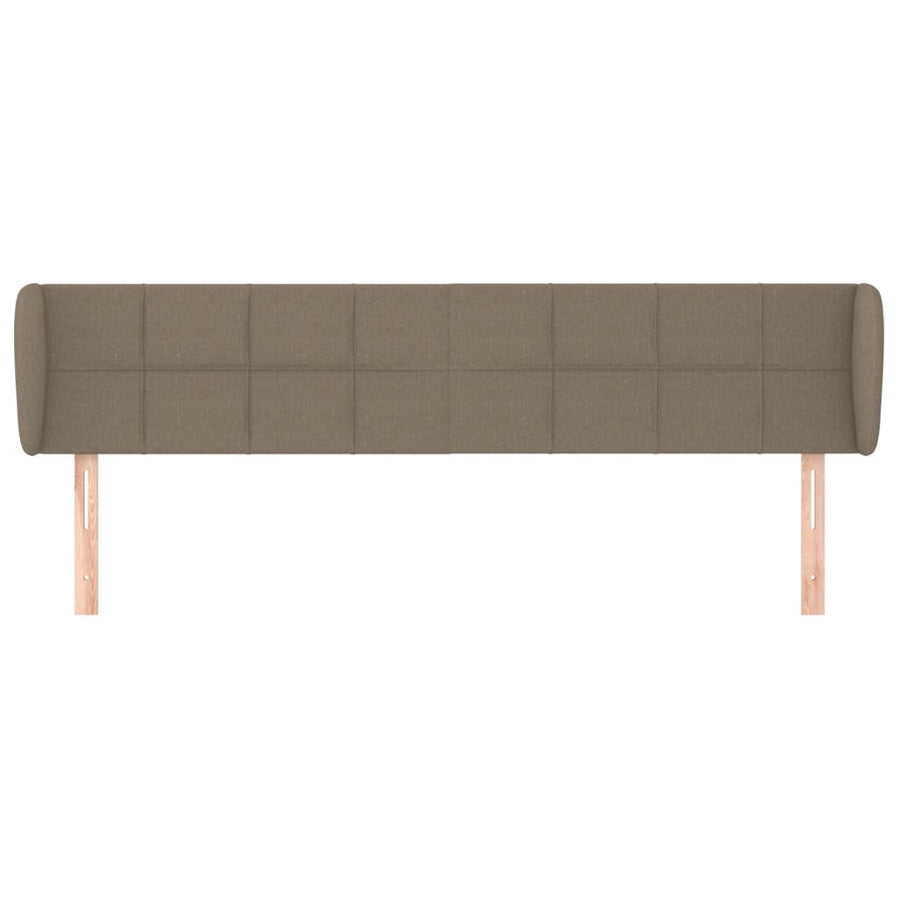 Hoofdbord Met Randen Stof 183 x 23 x 78/88 cm Taupe