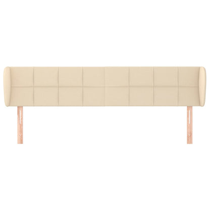 Hoofdbord met randen 183x23x78/88 cm stof crèmekleurig 183 x 23 x 78/88 cm Crème