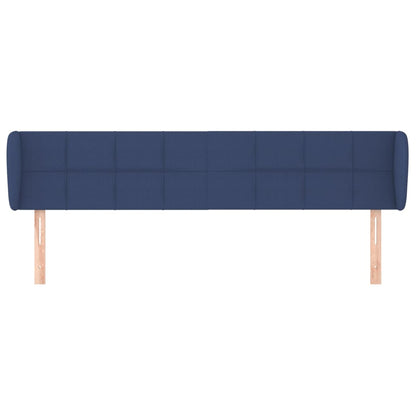 Hoofdbord Met Randen Stof 183 x 23 x 78/88 cm Blauw