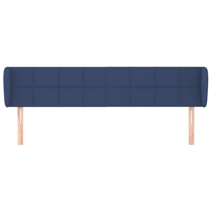 Hoofdbord Met Randen Stof 183 x 23 x 78/88 cm Blauw