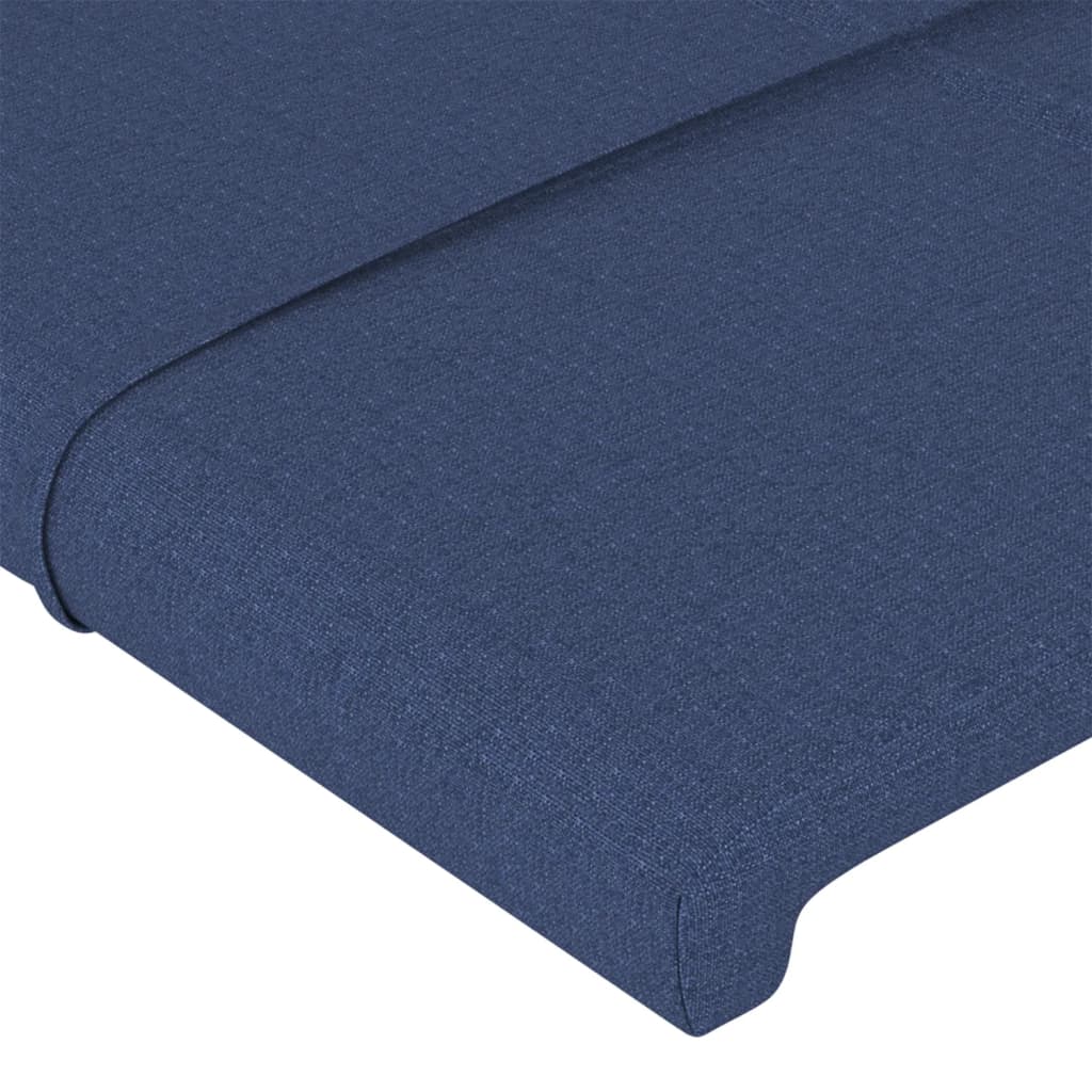 Hoofdbord Met Randen Stof 183 x 23 x 78/88 cm Blauw