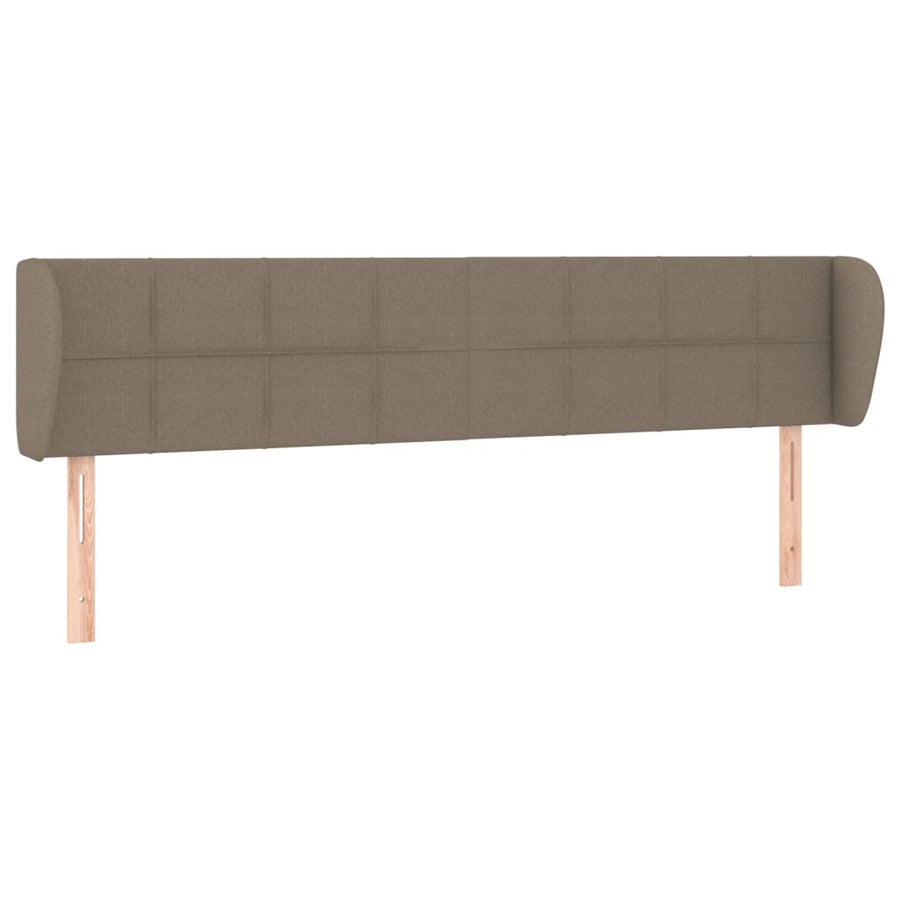 Hoofdbord Met Randen Stof 203 x 23 x 78/88 cm Taupe