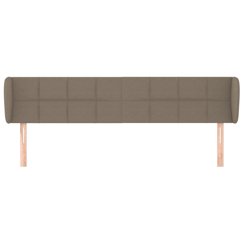 Hoofdbord Met Randen Stof 203 x 23 x 78/88 cm Taupe