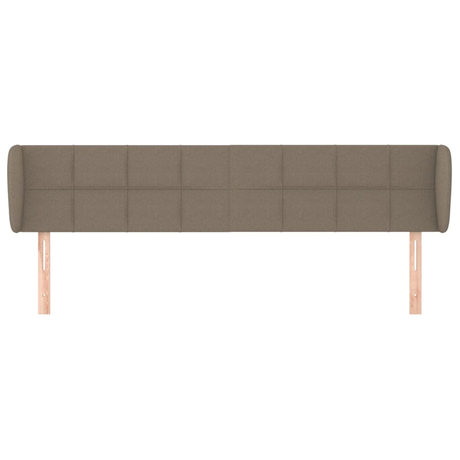 Hoofdbord Met Randen Stof 203 x 23 x 78/88 cm Taupe