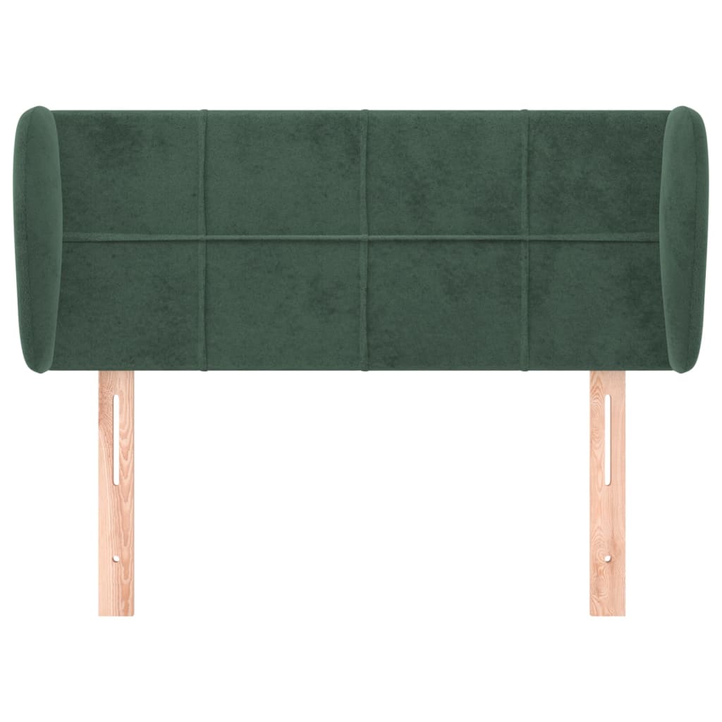 Hoofdbord Met Randen Fluweel 83 x 23 x 78/88 cm Donkergroen
