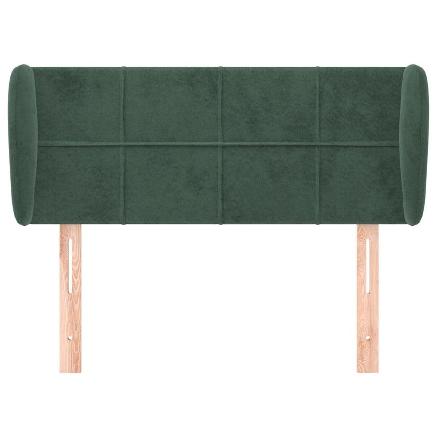 Hoofdbord Met Randen Fluweel 83 x 23 x 78/88 cm Donkergroen