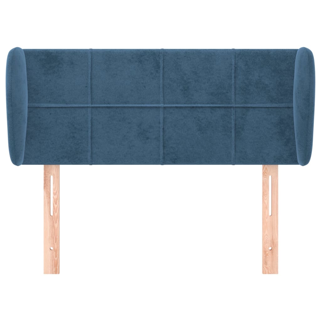 Hoofdbord Met Randen Fluweel 1 83 x 23 x 78/88 cm Donkerblauw