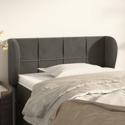 Hoofdbord 93x23x78/88 cm fluweel donkergrijs