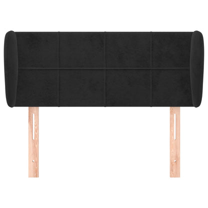Hoofdbord met randen 93x23x78/88 cm fluweel zwart 93 x 23 x 78/88 cm Zwart