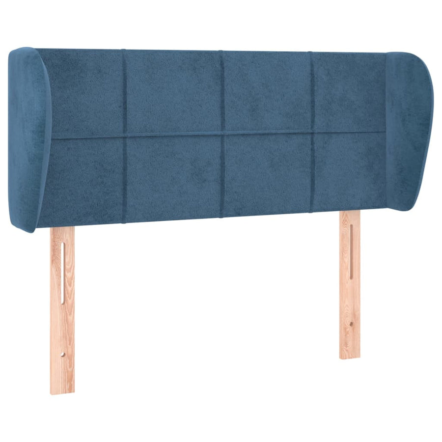Hoofdbord Met Randen Fluweel 1 103 x 23 x 78/88 cm Donkerblauw