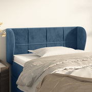 Hoofdbord 103x23x78/88 cm fluweel donkerblauw